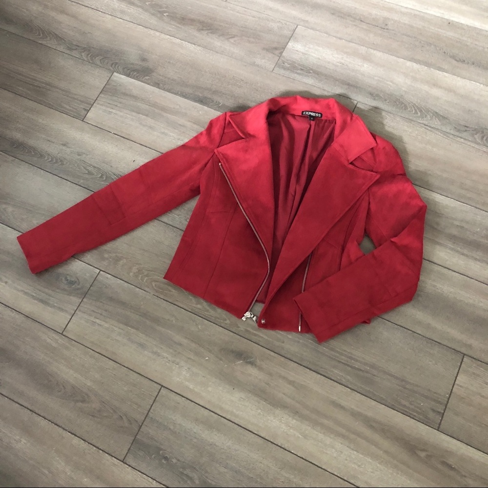 Express Faux Suede Moto Jacket - like new!! - Picture 4 of 5